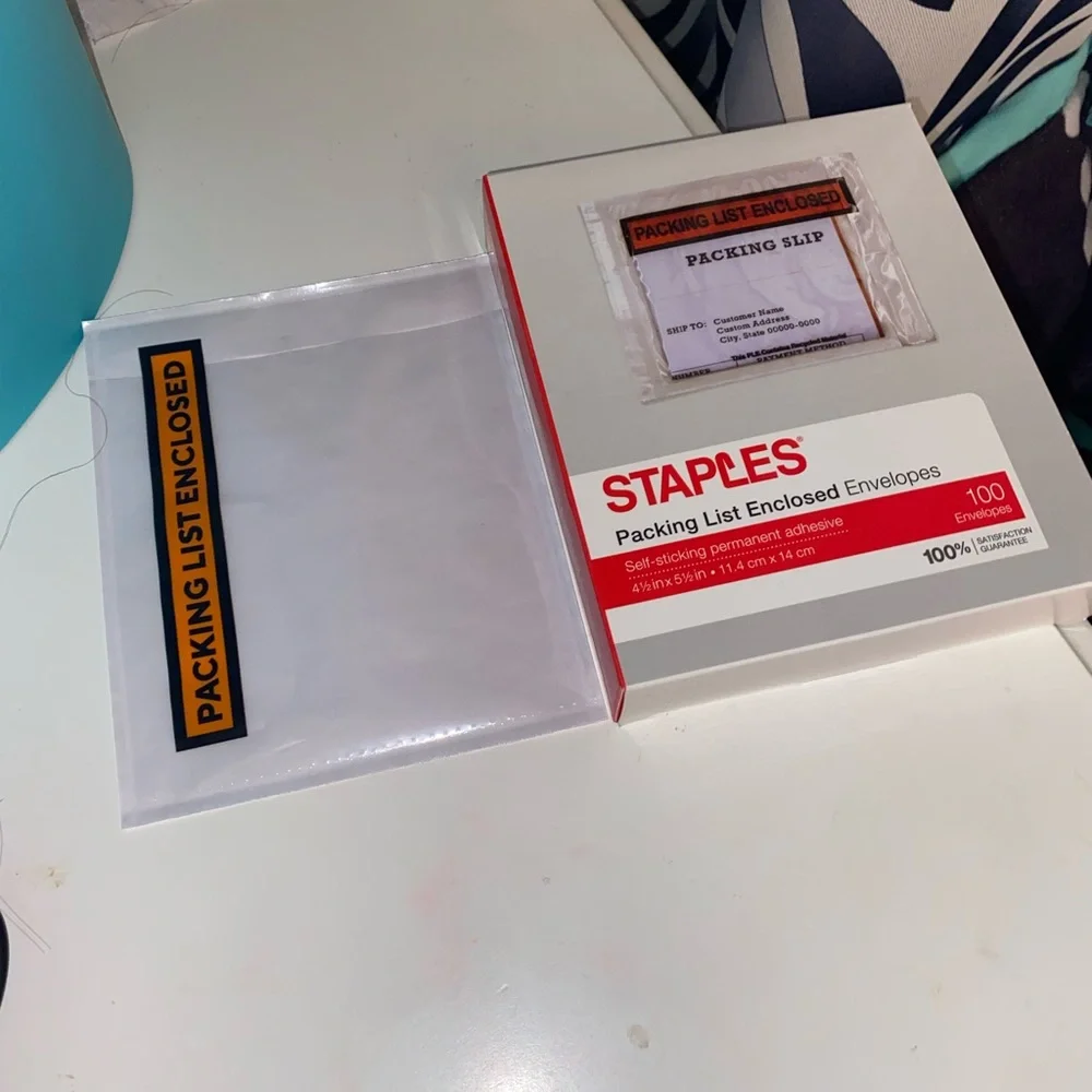 Packing List Enclosed Envelopes